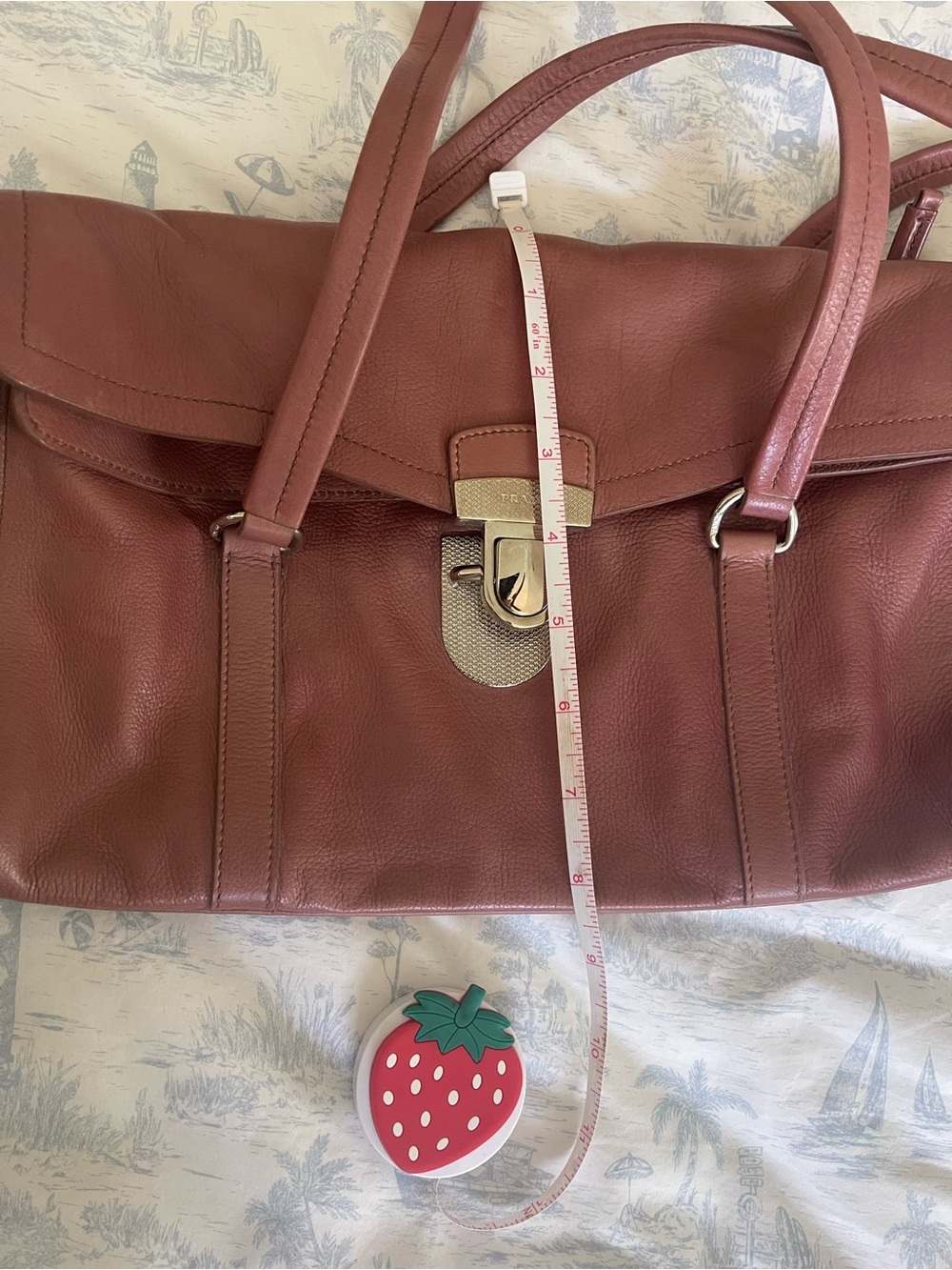 Prada Tan Leather Shoulder Bag - Picture 12 of 12